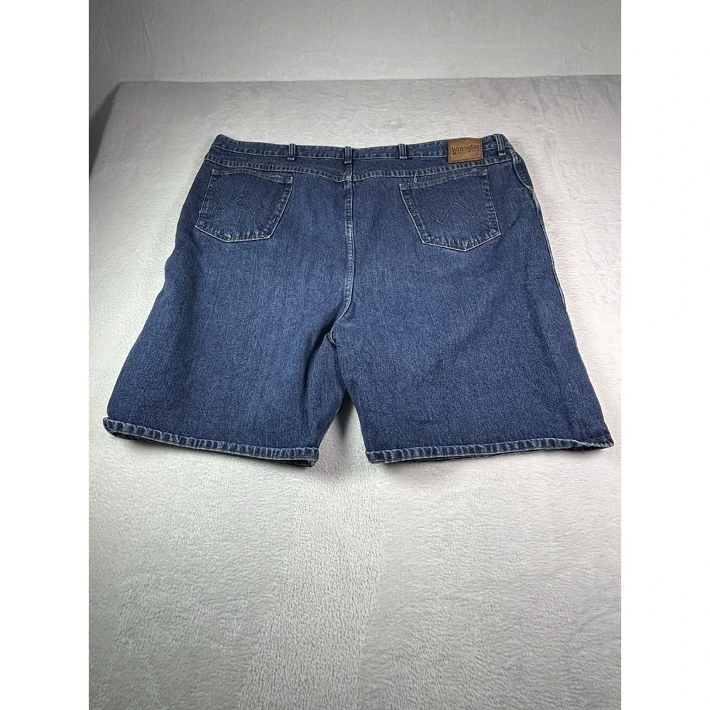 Wrangler Denim Shorts Mens 50 Carpenter Relaxed Dark Wash Blue 36505RS